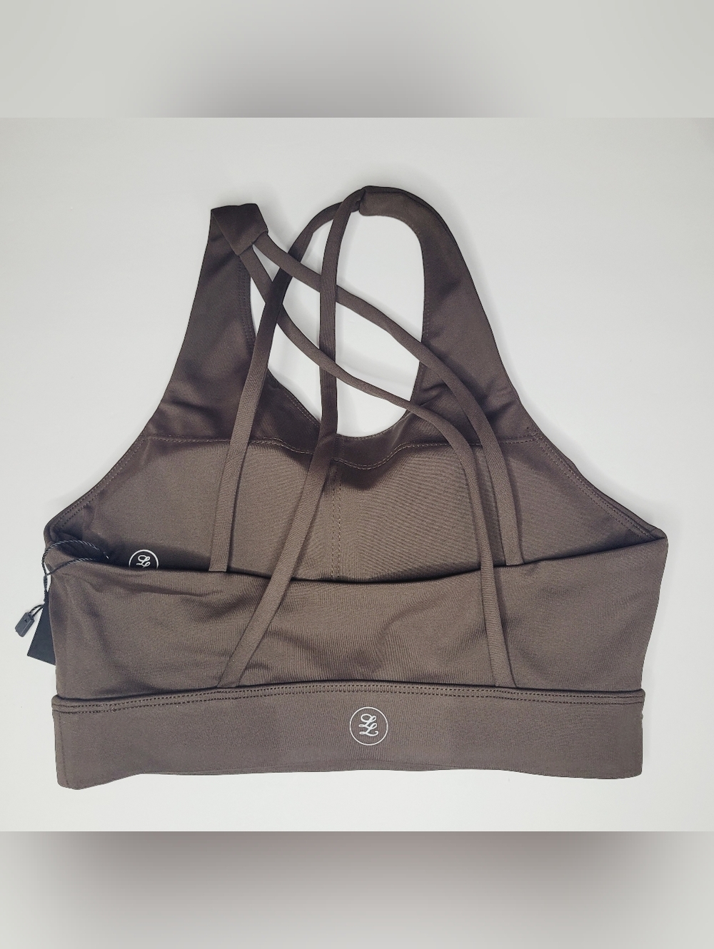 Lovelylesh Sports Bra Brown Women's XS Crisscross Back Gym Pilates Running - Picture 2 of 6